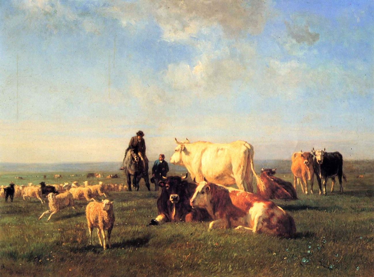 Constant Troyon ,   Cows and Sheep Grazing  ,  1862  
  Oil on canvas ,  31 1/2 x 42 1/2 in. (80 x 108 cm)  
  TRO-003-PA  
   Appraisal Value : $300,000 est. 
 Location : $0.00 
 User3 : $0.00